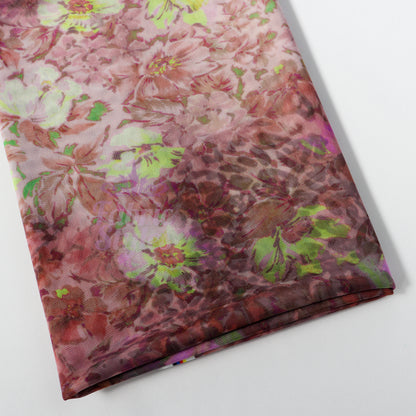 Floral Multicolor Power Mesh Fabric