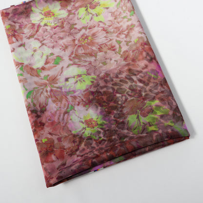 Floral Multicolor Power Mesh Fabric