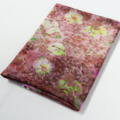 Floral Multicolor Power Mesh Fabric