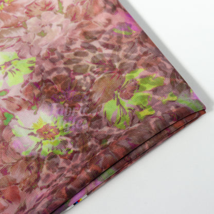 Floral Multicolor Power Mesh Fabric