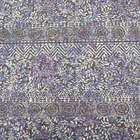 Blue Aztec Power Mesh Fabric
