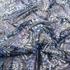 Blue Aztec Power Mesh Fabric