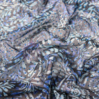 Blue Aztec Power Mesh Fabric