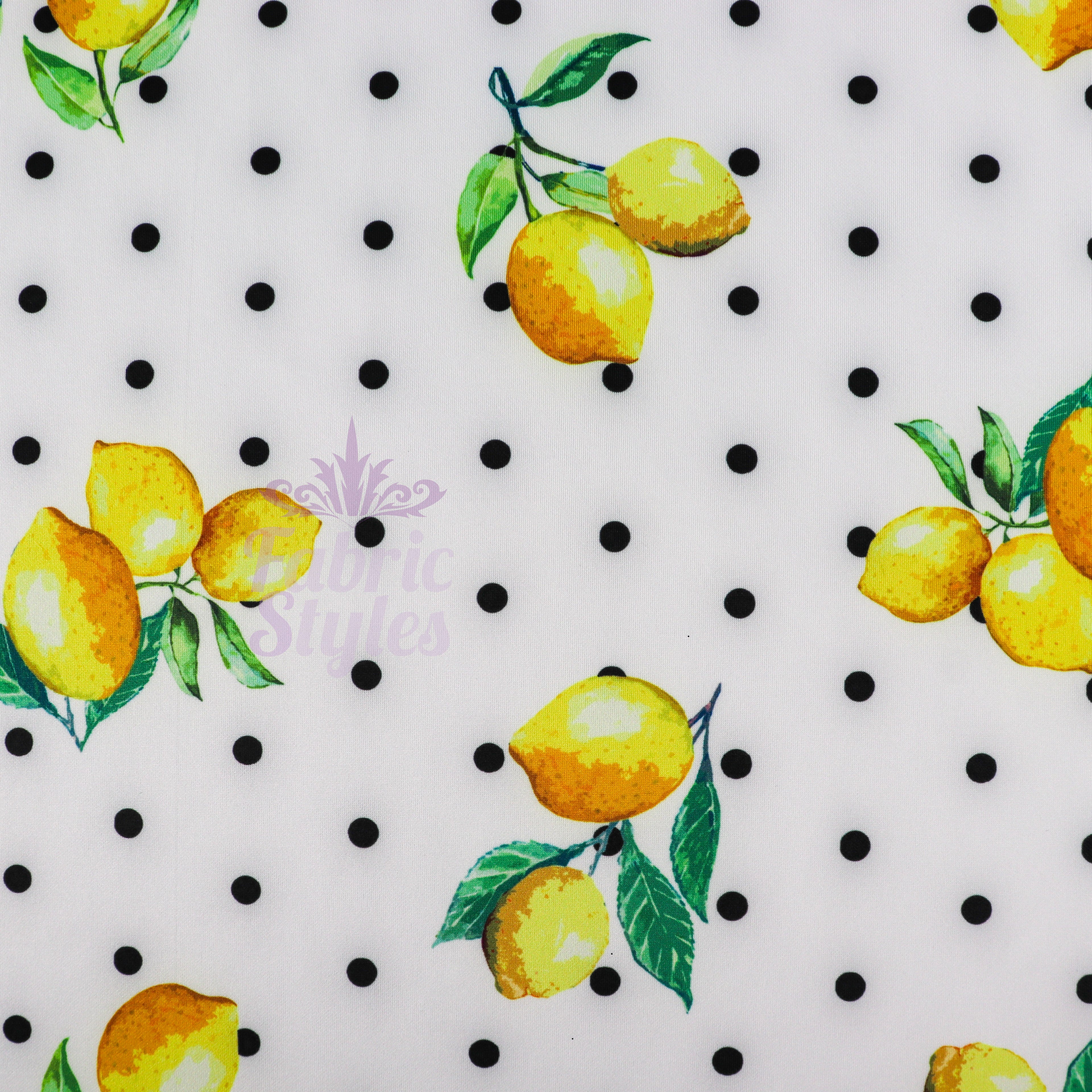 Lemon Polka Dots