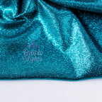 Turquoise Foil All Way Stretch Fabric