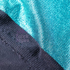 Turquoise Foil All Way Stretch Fabric