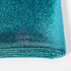 Turquoise Foil All Way Stretch Fabric