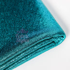 Turquoise Foil All Way Stretch Fabric