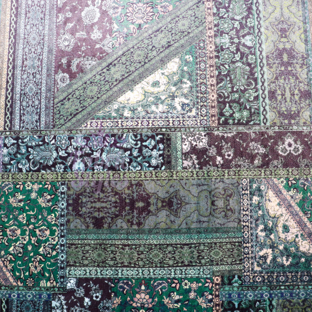 Green Baroque Floral Velvet