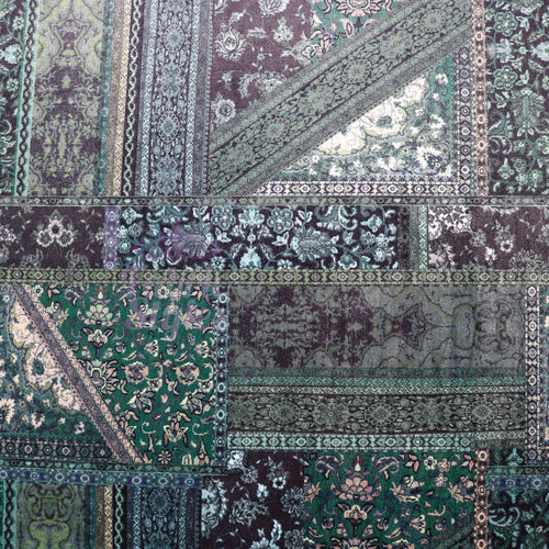 Green Baroque Floral Velvet