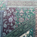 Green Baroque Floral Velvet