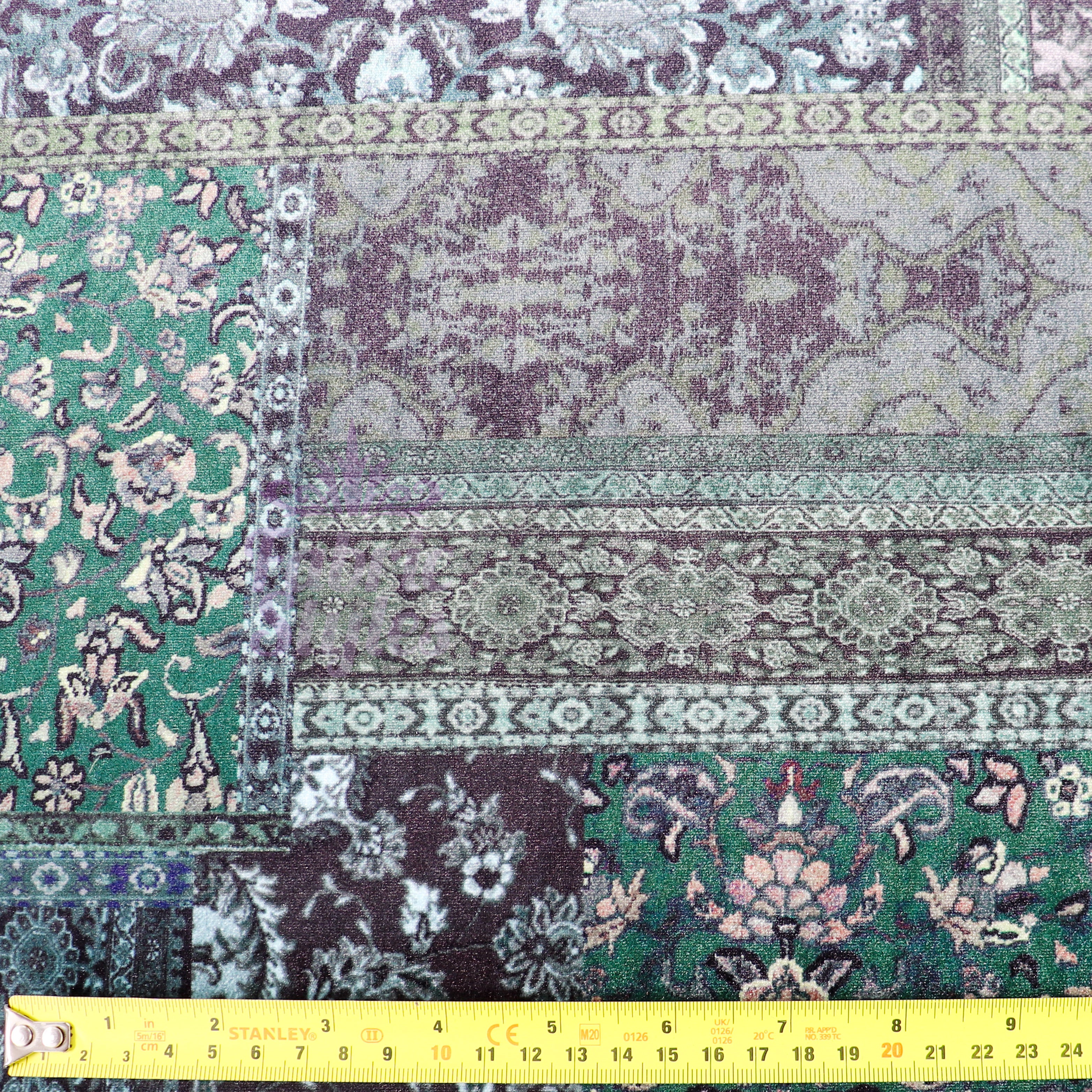 Green Baroque Floral Velvet