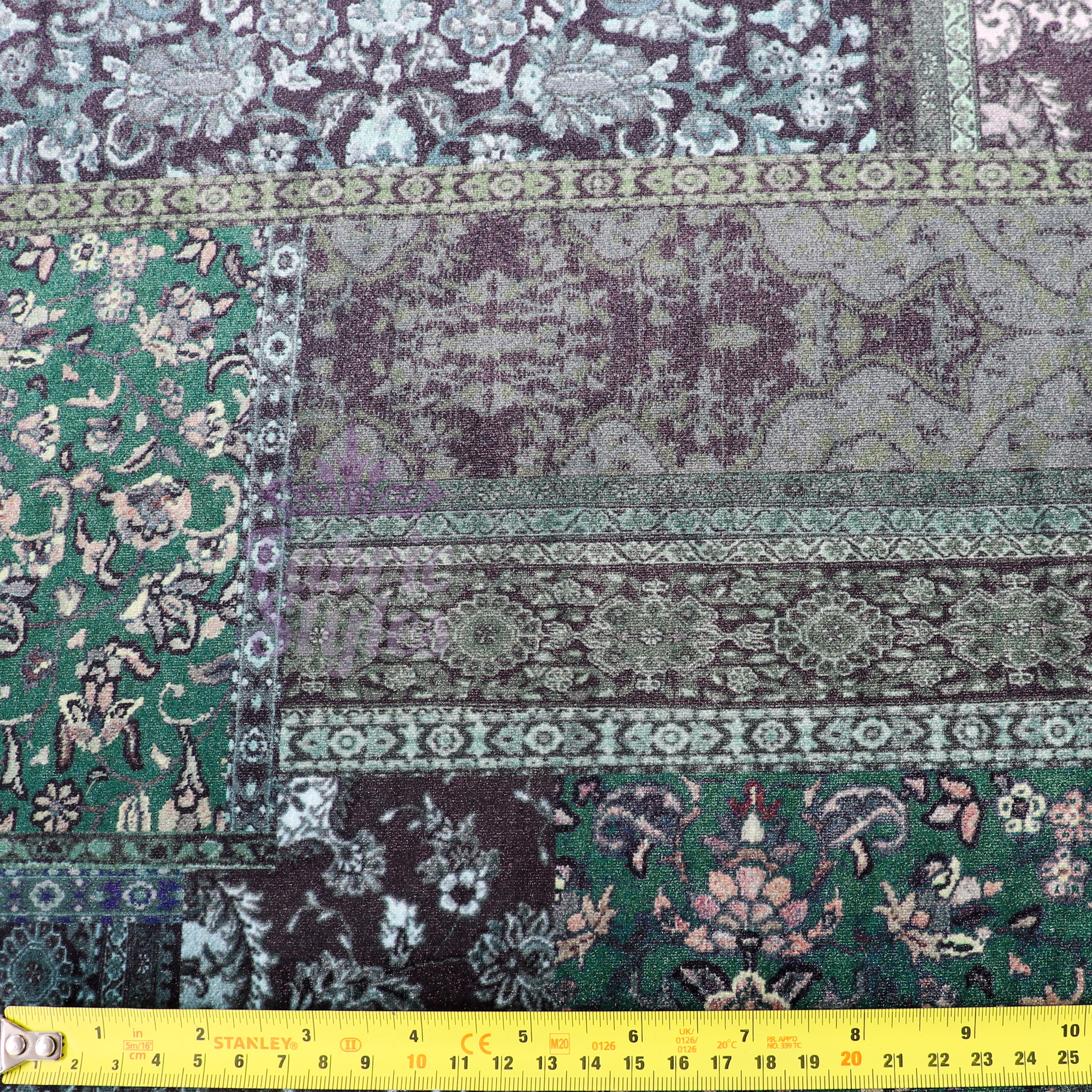 Green Baroque Floral Velvet