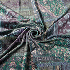 Green Baroque Floral Velvet