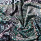 Green Baroque Floral Velvet