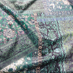 Green Baroque Floral Velvet