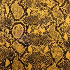 Mustard Snake Print Viscose Elastane Fabric