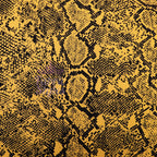 Mustard Snake Print Viscose Elastane Fabric