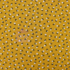 Mustard Ditsy Floral Fabric Viscose Elastane Fabric