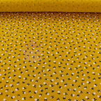 Mustard Ditsy Floral Fabric Viscose Elastane Fabric