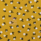 Mustard Ditsy Floral Fabric Viscose Elastane Fabric