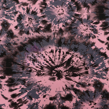 Pink Tie Dye Viscose Elastane Fabric
