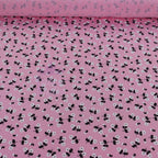 Pink Ditsy Floral Viscose Elastane Fabric