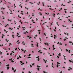 Pink Ditsy Floral Viscose Elastane Fabric
