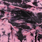 Pink Tie Dye with Black Viscose Elastane Fabric