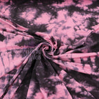 Pink Tie Dye with Black Viscose Elastane Fabric