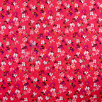 Magenta Floral Ditsy Flowers Viscose Elastane Fabric