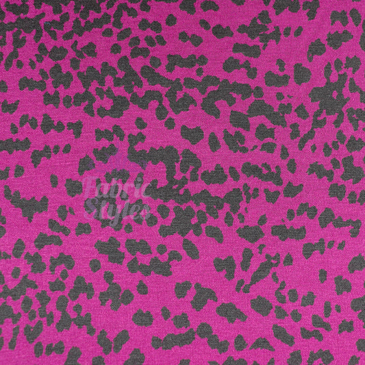 Purple Animal Viscose Elastane Fabric