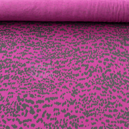 Purple Animal Viscose Elastane Fabric
