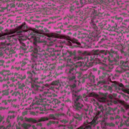 Purple Animal Viscose Elastane Fabric