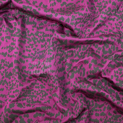 Purple Animal Viscose Elastane Fabric