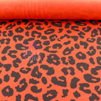 Leopard Rust Black Spots Viscose Elastane Fabric