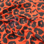 Leopard Rust Black Spots Viscose Elastane Fabric