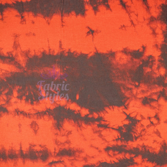 Rust Tie Dye Viscose Elastane Fabric