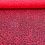 Red Leopard Animal Viscose Elastane Fabric