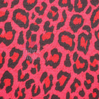 Red Leopard Animal Viscose Elastane Fabric