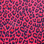 Red Leopard Animal Viscose Elastane Fabric