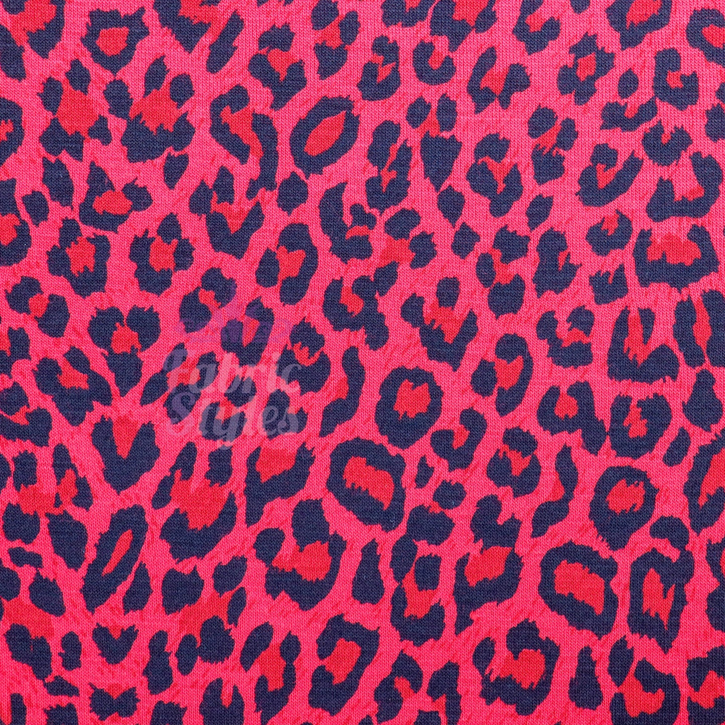 Red Leopard Animal Viscose Elastane Fabric