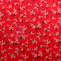 Red Bouquet Black White Floral Viscose Elastane Fabric