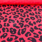 Red Leopard Animal Viscose Elastane Fabric