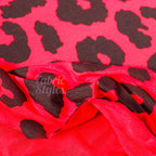 Red Leopard Animal Viscose Elastane Fabric