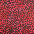 Red Leopard Animal Viscose Elastane Fabric