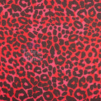 Red Leopard Animal Viscose Elastane Fabric