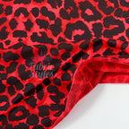 Red Leopard Animal Viscose Elastane Fabric