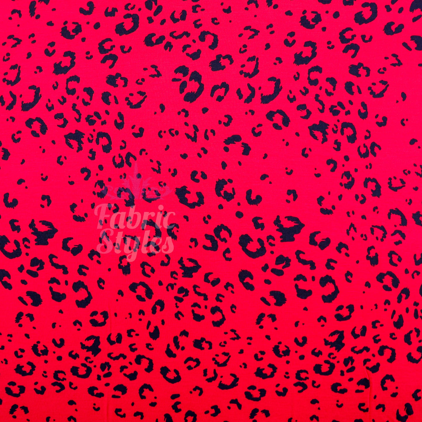 Red Leopard Viscose Elastane Fabric