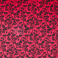 Red Black Floral Viscose Elastane Fabric
